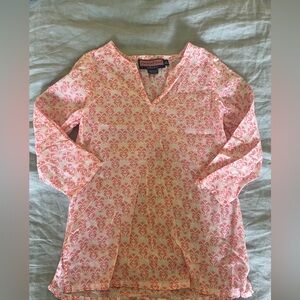 Vineyard Vines Pink 3/4 Sleeve Top
